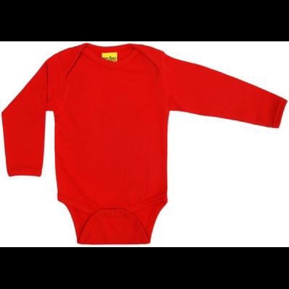 red long sleeve onesie